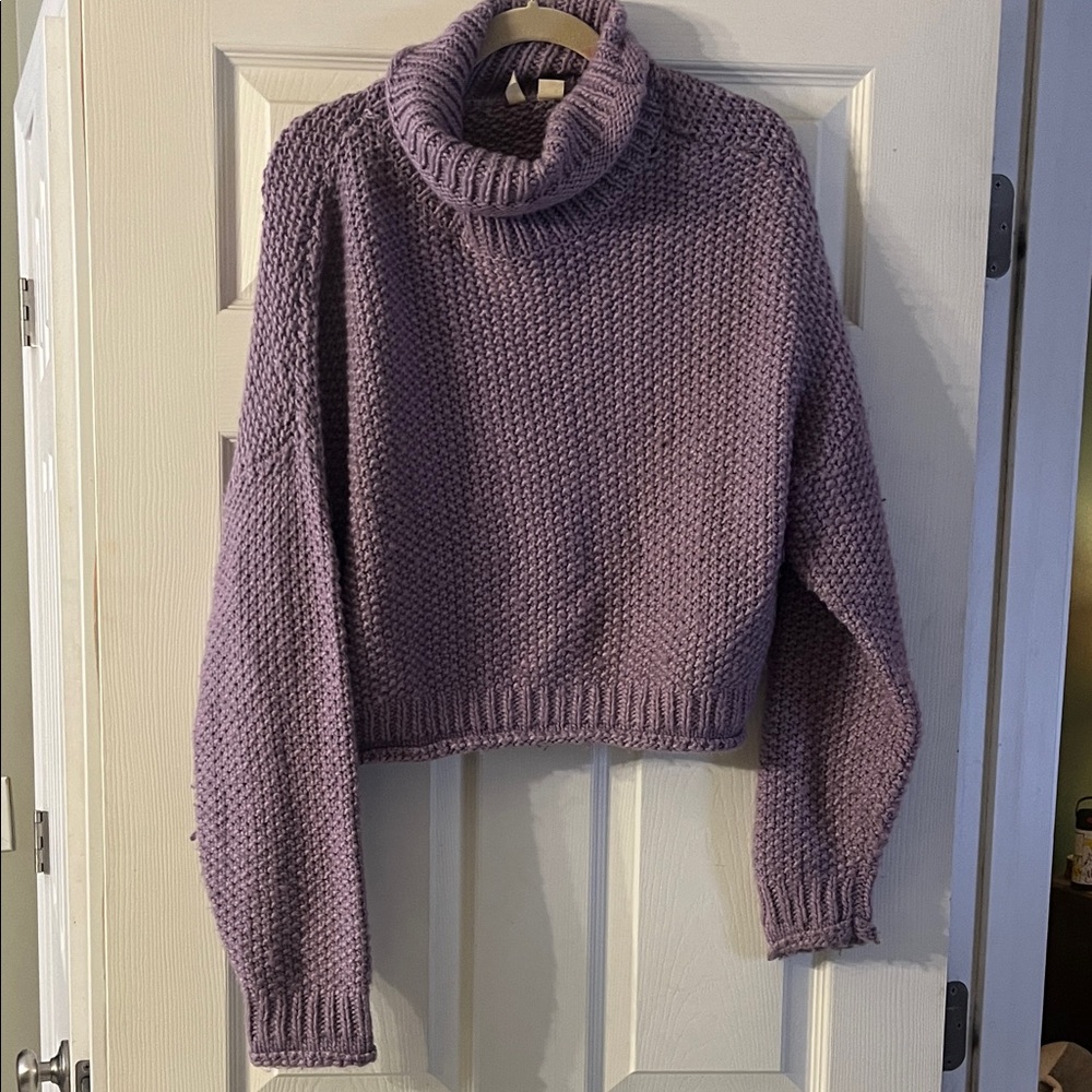 Moth Purple Turtleneck Sweater